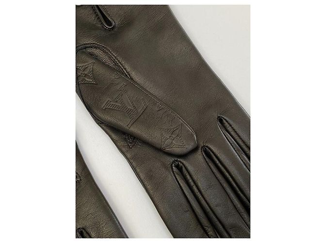 Louis Vuitton Monogram Shadow Klassische Handschuhgröße 9.5 Schwarz - Ansicht 8
