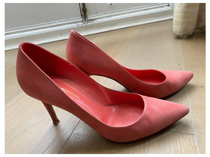 Gianvito Rossi Decolleté Gianvito Ross in camoscio Rosa - vista 3
