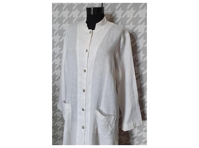 Camicia Lunga Bianca in Lino Bitte Kai Rand Bianco - vista 2
