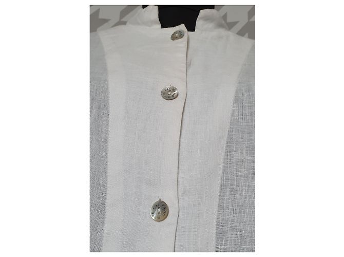 Camicia Lunga Bianca in Lino Bitte Kai Rand Bianco - vista 3