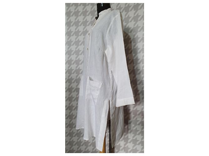 Camicia Lunga Bianca in Lino Bitte Kai Rand Bianco - vista 4