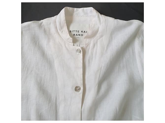 Camicia Lunga Bianca in Lino Bitte Kai Rand Bianco - vista 6