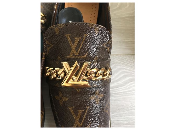 Louis Vuitton Leder Ballerinas Dunkelbraun Größe 38 - Ansicht 2