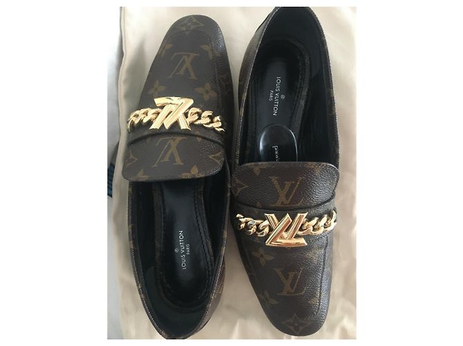Louis Vuitton Leder Ballerinas Dunkelbraun Größe 38 - Ansicht 7
