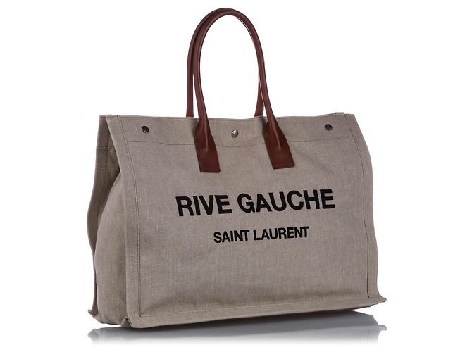 noe rive gauche logo canvas tote