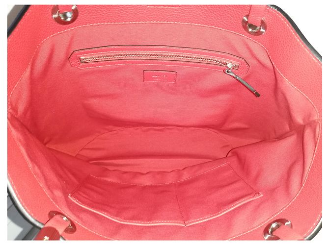 Bolso shopper Flore Lancel de cuero rojo Plata Roja - vista 10
