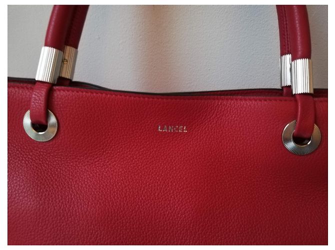 Bolso shopper Flore Lancel de cuero rojo Plata Roja - vista 5