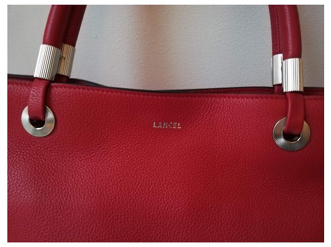 Bolso shopper Flore Lancel de cuero rojo Plata Roja - vista 6