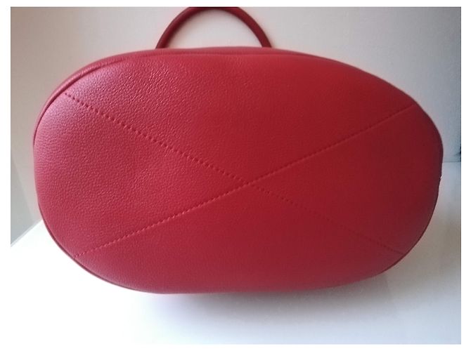 Bolso shopper Flore Lancel de cuero rojo Plata Roja - vista 8