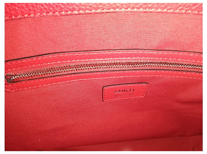 Bolso shopper Flore Lancel de cuero rojo Plata Roja - vista 9