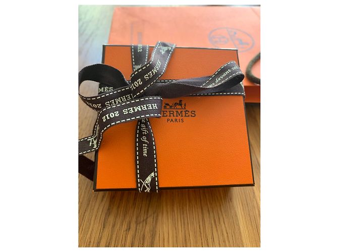 Bracciale rigido Hermès Optique Chain D'ancre in smalto viola nero arancio Porpora - vista 11