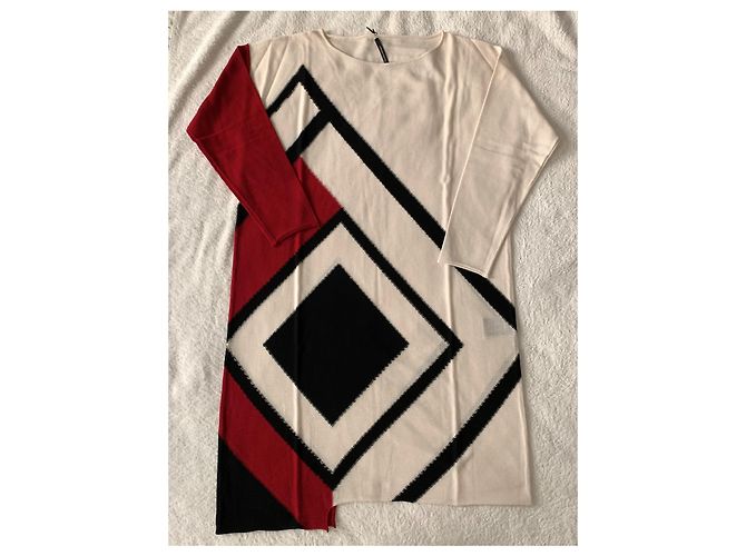 Pier Antonio Gaspari Geometrisches Wollstrickkleid Mehrfarben - Ansicht 2