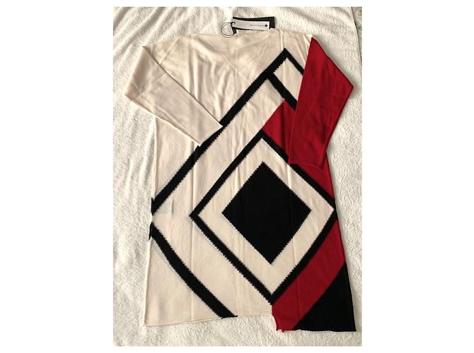 Pier Antonio Gaspari Geometrisches Wollstrickkleid Mehrfarben - Ansicht 3