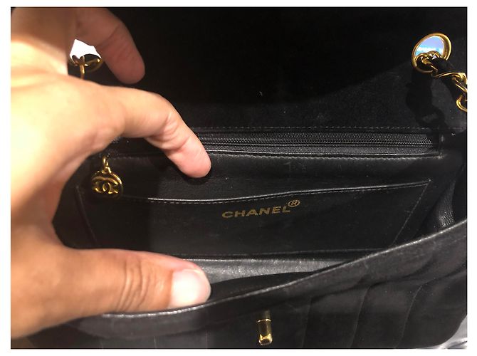 Timeless Borsa a mano Chanel in pelle di cervo nera Nero - vista 2