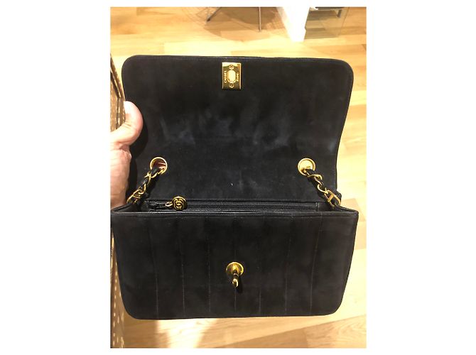 Timeless Borsa a mano Chanel in pelle di cervo nera Nero - vista 5