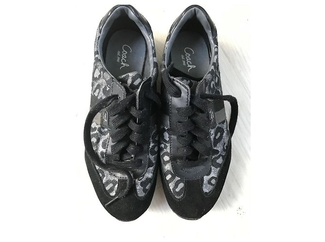 Coast Sneakers Coach Kinsley argento e nere Nero - vista 6