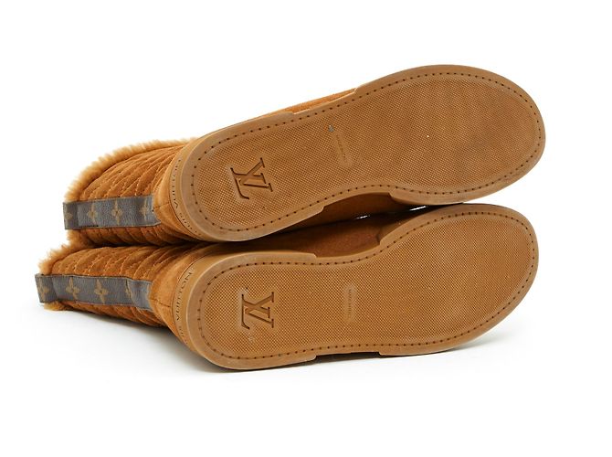 Louis Vuitton Kamel Wildleder Fell fr37 NEU Karamell - Ansicht 4