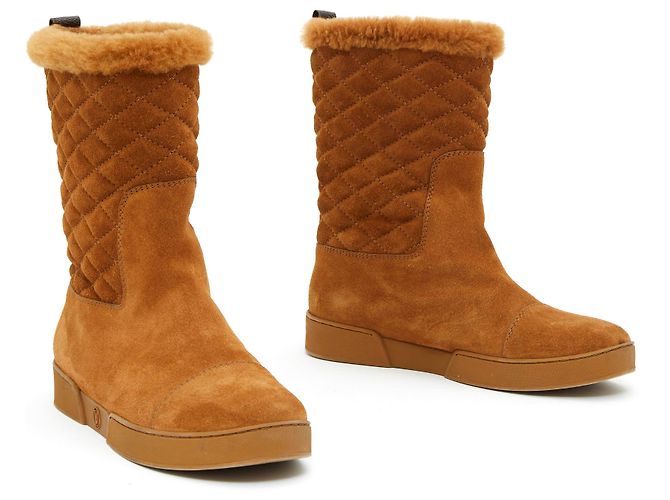 Louis Vuitton Kamel Wildleder Fell fr37 NEU Karamell - Ansicht 5