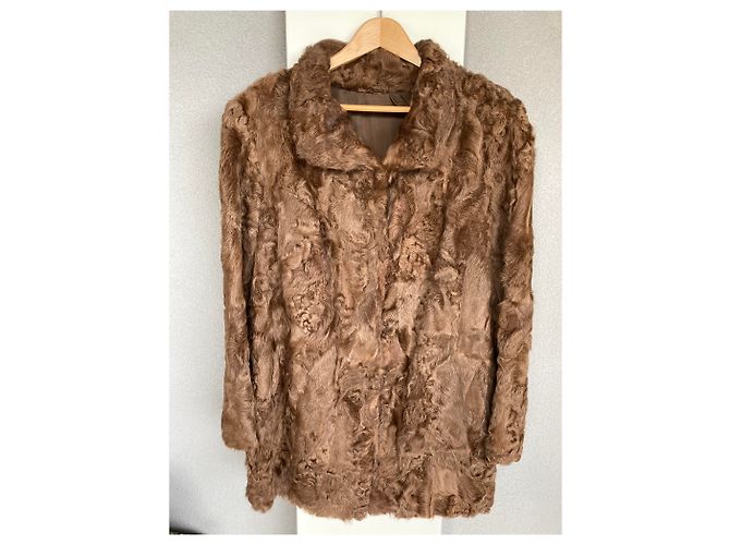 Autre Marque Chaqueta de Astrakan marrón Castaño - vista 2