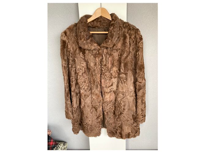 Autre Marque Chaqueta de Astrakan marrón Castaño - vista 4