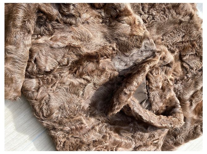 Autre Marque Chaqueta de Astrakan marrón Castaño - vista 7