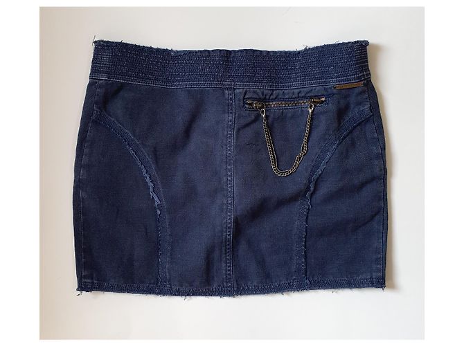 Falda de lino azul Ermanno Scervino Street - vista 2