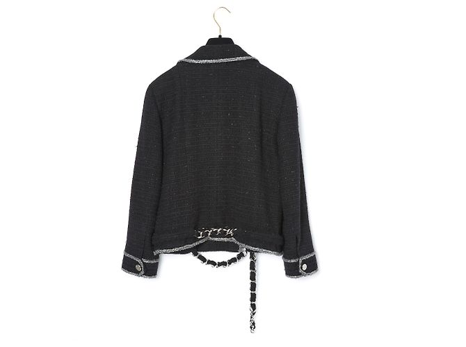 Chanel SCHWARZER TWEED BIKER FR38 - Ansicht 3