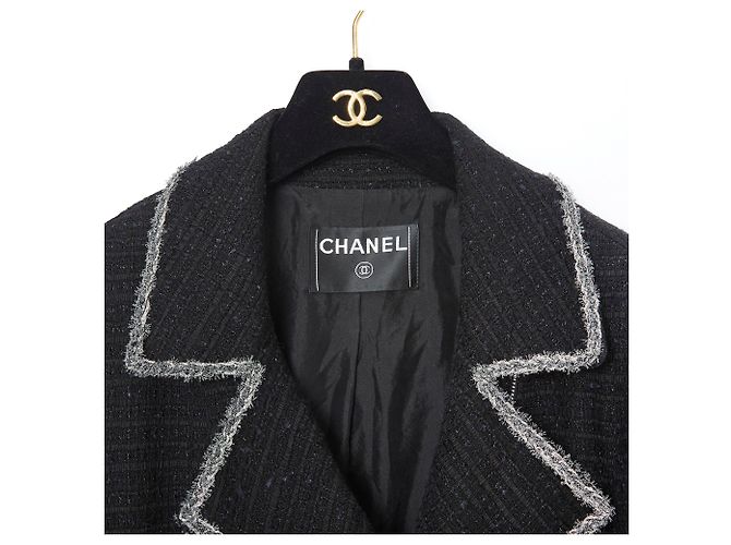 Chanel SCHWARZER TWEED BIKER FR38 - Ansicht 4