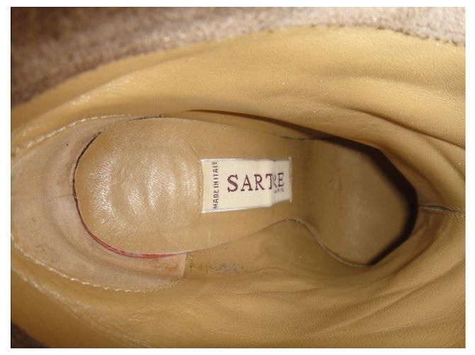 Botines Sartore Beige de Ante Talla 35 - vista 2