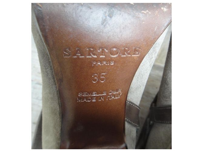 Botines Sartore Beige de Ante Talla 35 - vista 8
