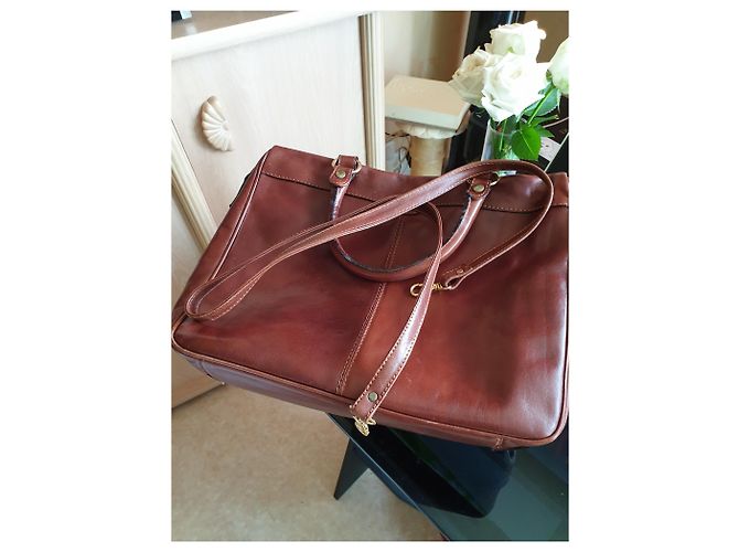 Valentino Handtasche aus dunkelbraunem Leder - Ansicht 2