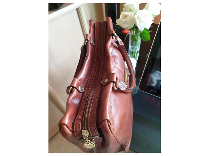 Valentino Handtasche aus dunkelbraunem Leder - Ansicht 7