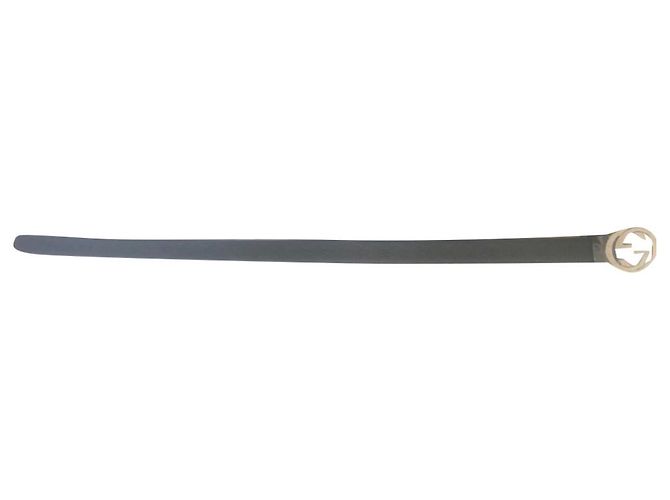 Gucci Black Leather Embossed Belt Size 85 - Ansicht 3