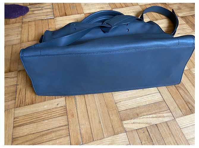 City Balenciaga Blackout Leder Handtasche Grau - Ansicht 3