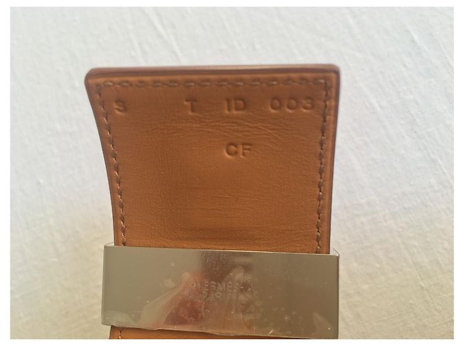 Bracciale Hermès Collier de Chien Arancione Alligatore - vista 6