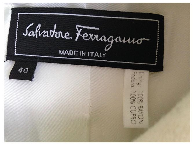 Abrigo Salvatore Ferragamo de cachemir crema Crudo - vista 6