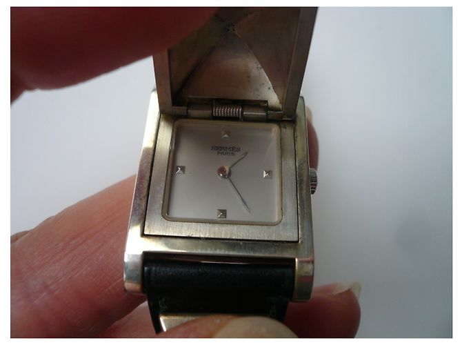Hermès Reloj HERMES Médor en excelente estado Negro - vista 14