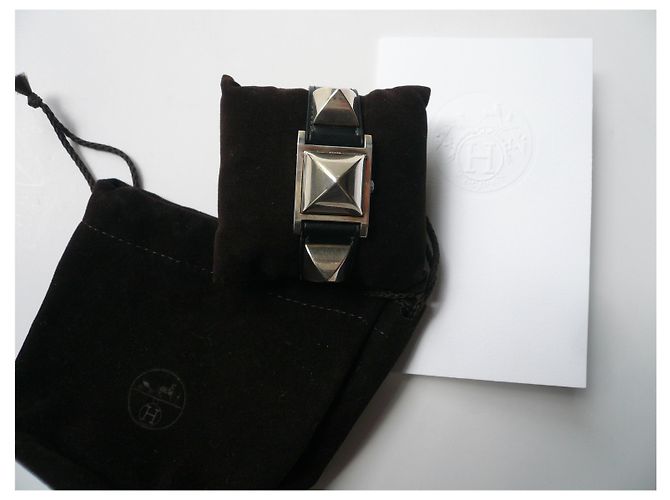 Hermès Reloj HERMES Médor en excelente estado Negro - vista 15