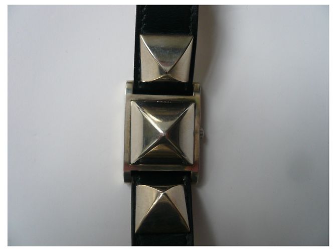 Hermès Reloj HERMES Médor en excelente estado Negro - vista 6