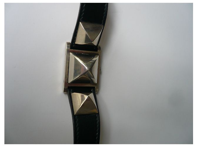 Hermès Reloj HERMES Médor en excelente estado Negro - vista 7