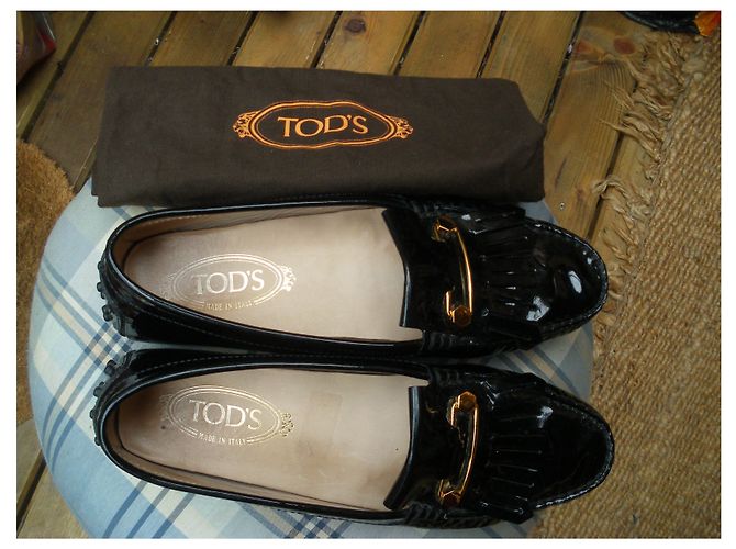 Bailarinas Tod's en charol negro - vista 7