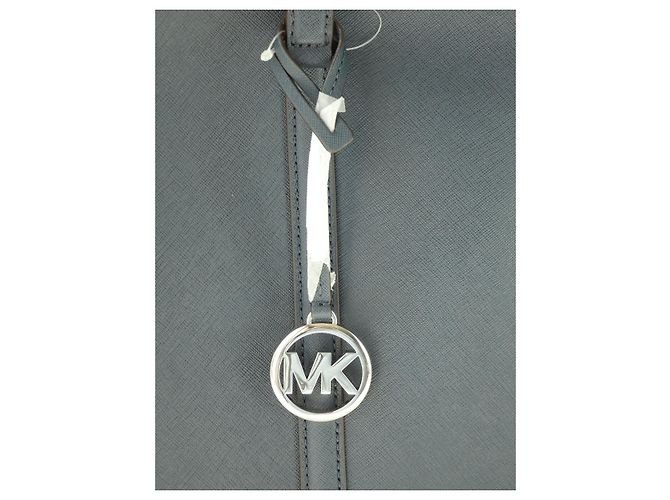 Borsa shopping Michael Kors XL GM in pelle blu navy - vista 5