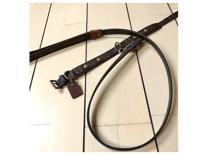 Louis Vuitton dog collar with leash Brown - view 2