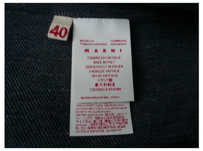 MARNI Top túnica arrugada T40 ESO Gris antracita - vista 9