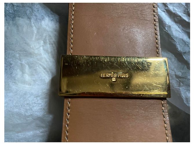 Hermès Gürtel Dog Buckle Grün Lammleder - Ansicht 4