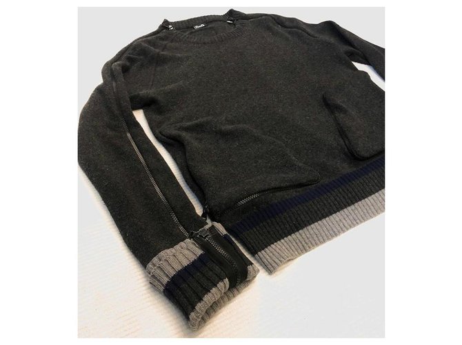 Dolce & Gabbana Wollpullover Baumwolle Dunkelgrau Anthrazitgrau - Ansicht 2