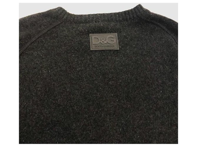 Dolce & Gabbana Wollpullover Baumwolle Dunkelgrau Anthrazitgrau - Ansicht 5