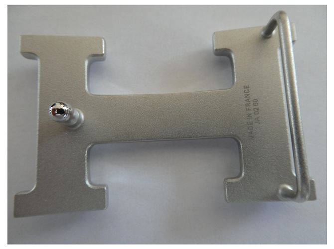 Hermès Loop 5382 palladium-coated guilloché steel Silvery - view 4
