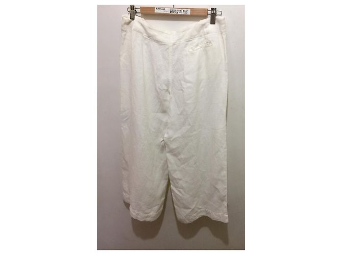 Hobbs Pantalón sailer de lino Blanco - vista 2