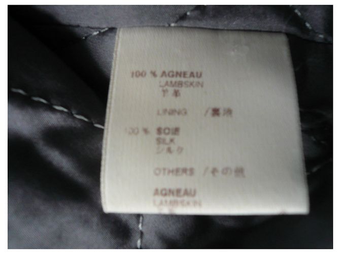 LOUIS VUITTON Silver iridescent anthracite leather jacket very good condition T40 - view 6